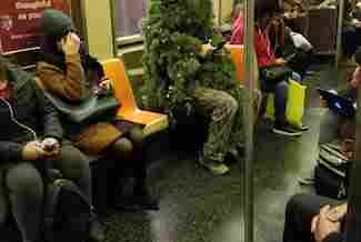 Meet Mr. Christmas Tree, he just wants you to stop crying subway rage tears.